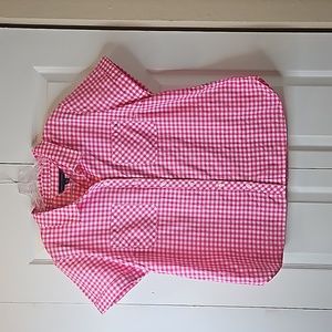Tommy Hilfiger Womens Pink And White Top Sz XL
